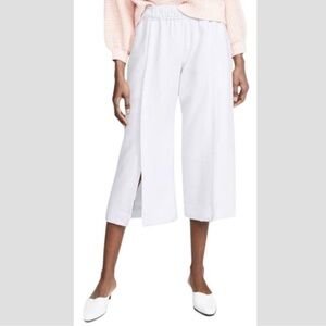 Club Monaco White Juliuss Split Front Culotte Pants / Wide Leg Pants